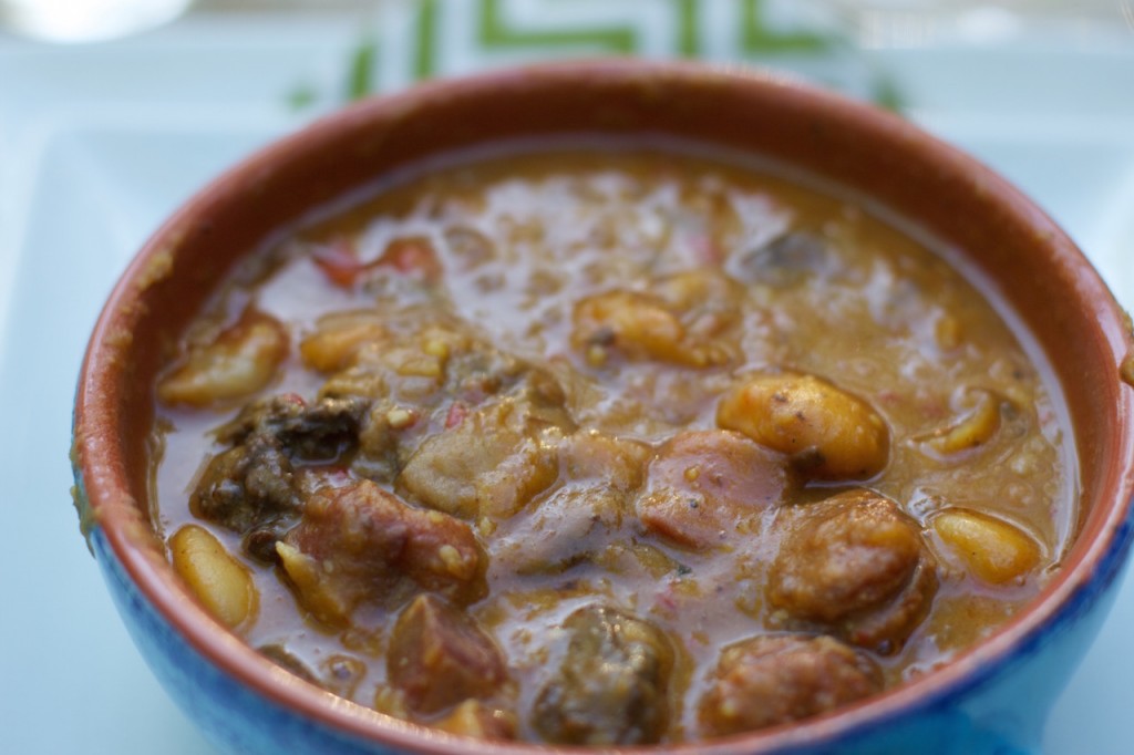 Sausage and bean stew (Fabada Asturiana) (Leggs)
